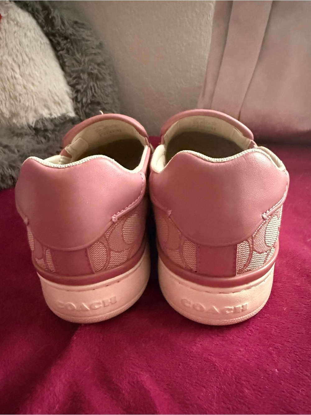 Coach Wells Slip-On Sneakers In Pink Size 9.5 View 3